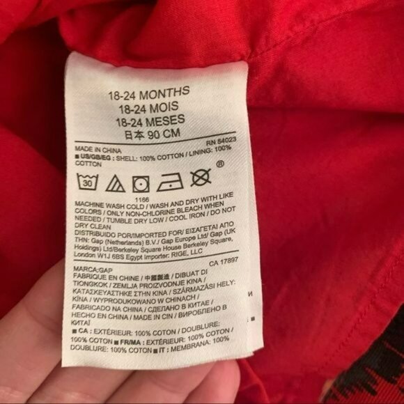 Gap Baby Girl Size 18-24M Dress In Red And Black Flowers - Picture 7 of 7